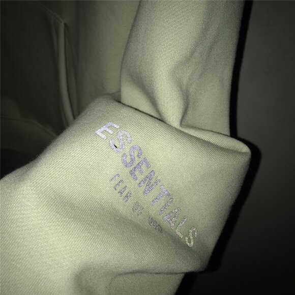 Fear of God Light Grey-Green Hooded Sweatshirt - Picture 6 of 8